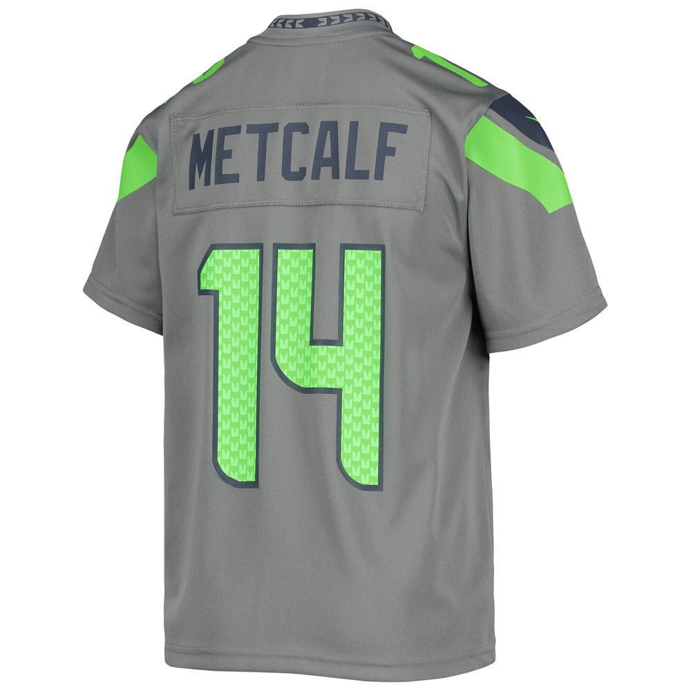 Youth Seattle Seahawks DK Metcalf Inverted Team Game Jersey Gray